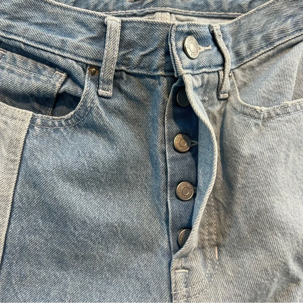 Pacsun Patchwork Vintage Style Ultra High Rise Slim Jeans Women's Size 24 - Picture 8 of 11